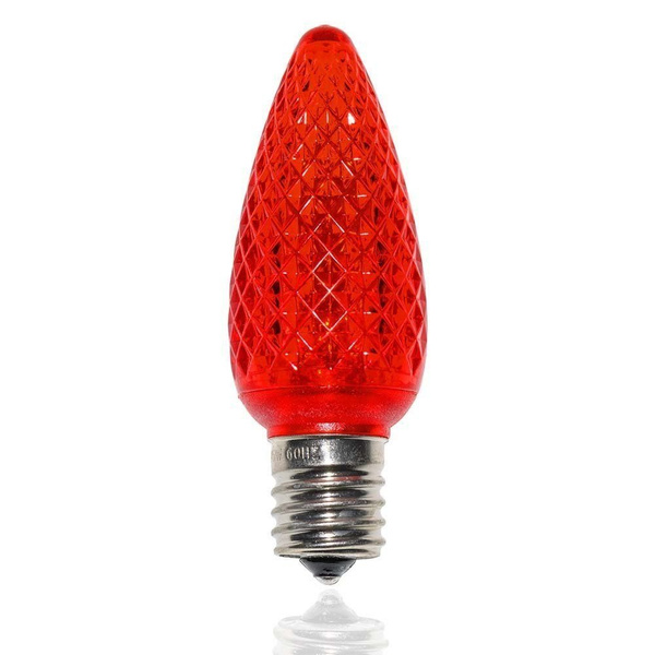 C9 LED Faceted Bulb, red, base size E14 red LED systems \ C9 LED