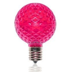 G50 LED Faceted Bulb, pink, base size E14
