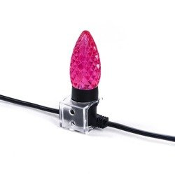 C-clip with E14 sockets, flat surfaces