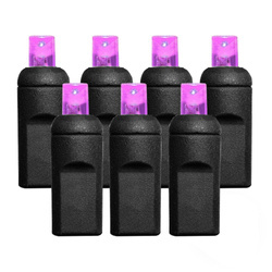 50 LED string lights, waterproof IP67, 5MM, pink, black wire