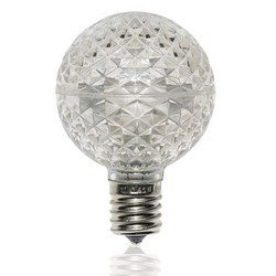 G50 LED Faceted Bulb, cool white, base size E14