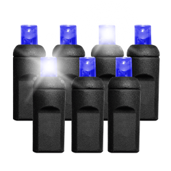 Sznur LED 5MM, 50 punktów LED, IP67, 230V, niebieski FLASH, BCC