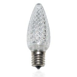 C9 LED Faceted Bulb, cool white, base size E14