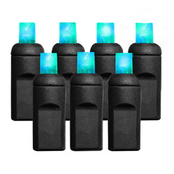 Sznur LED 5MM, 50 punktów LED, IP67, 230V, akwamaryna, BCC