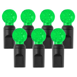 50 LED String Lights, waterproof IP67, G12, green, black wire