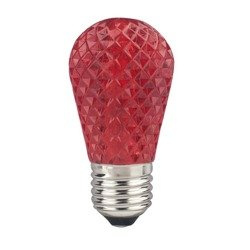 LED Light Bulb S14 Faceted, red, base size E27