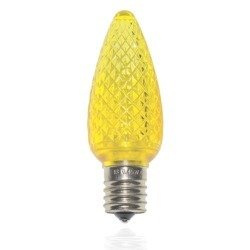 C9 LED Faceted Bulb, yellow, base size E14