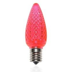 C9 LED Faceted Bulb, pink, base size E14