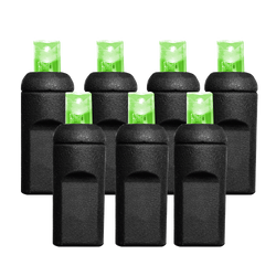 50 LED string lights, waterproof IP67, 5MM, lime green, black wire