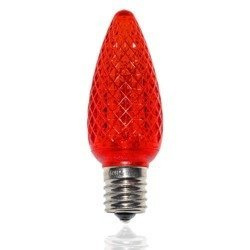 C9 LED Faceted Bulb, red, base size E14